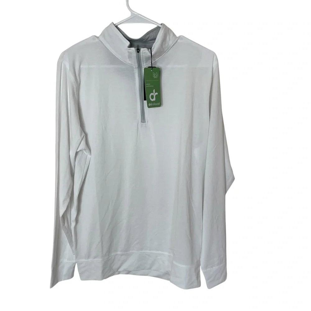 NWT Collars‎ & Co White DriRelease® Performance Pullover Medium